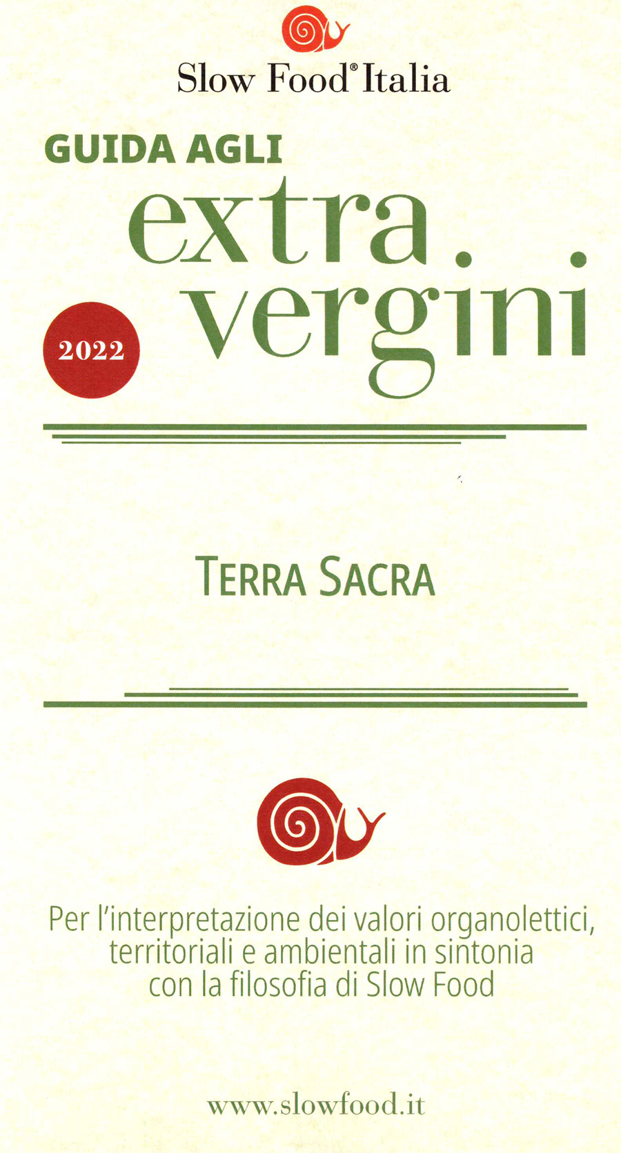 Tenuta terra sacra slow food azienda