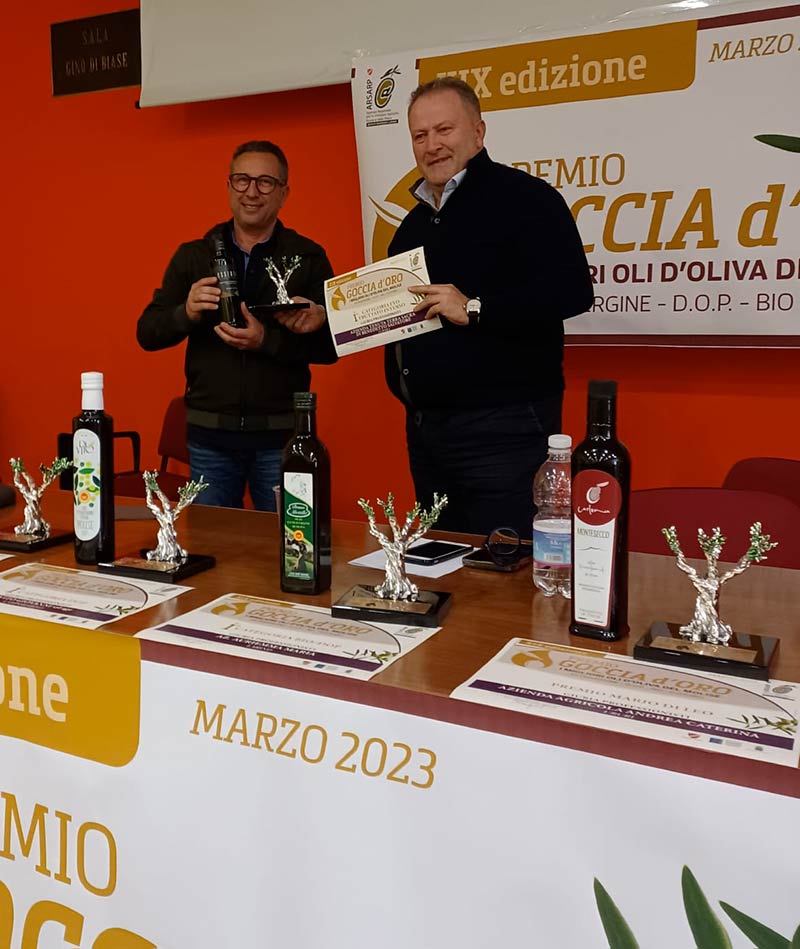 Premio goccia d oro 2023 olio Centolune